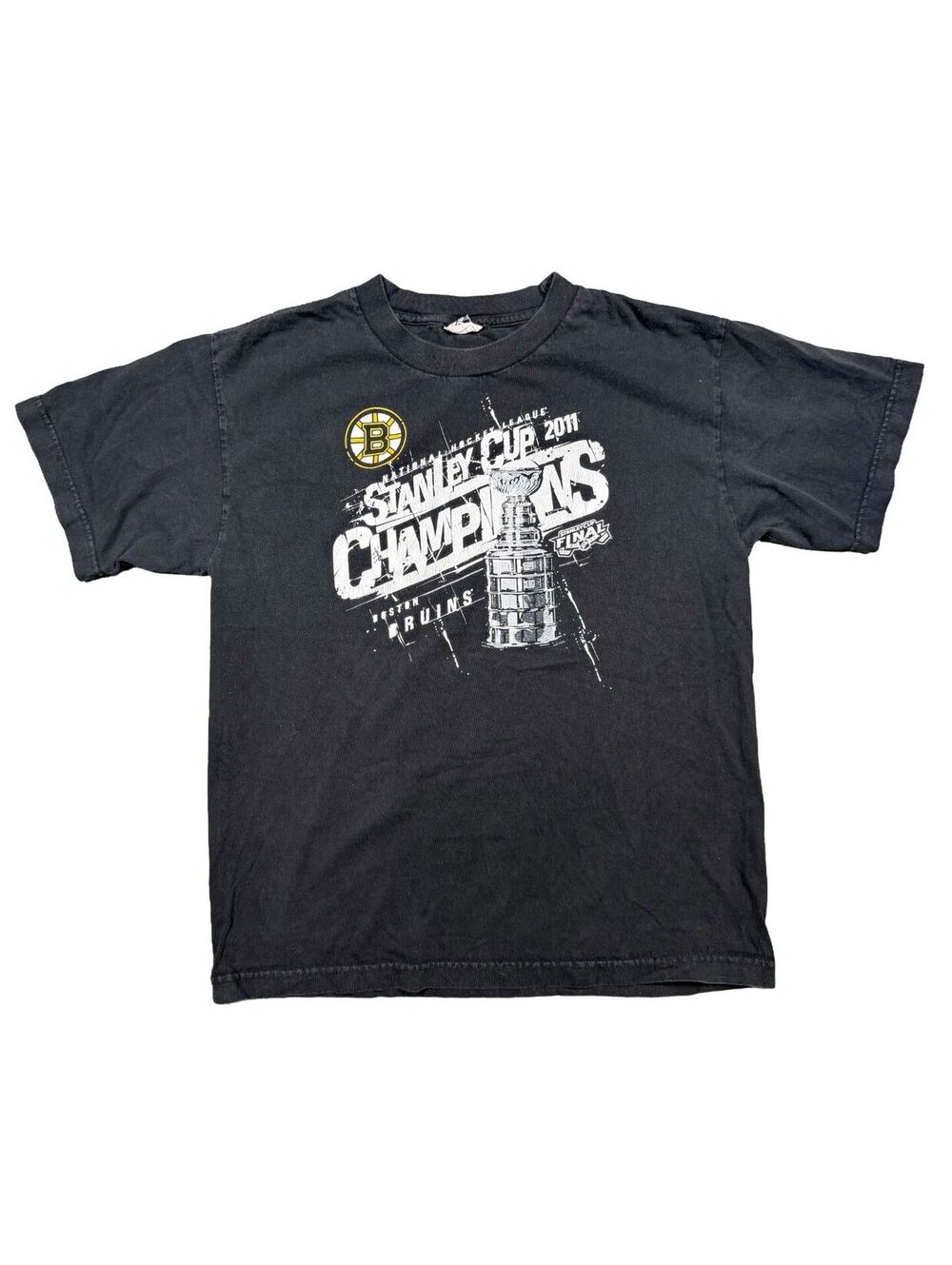 2011 Boston Bruins Stanley Cup Champions Reebok T Shirt Youth XL 18/20 Hockey